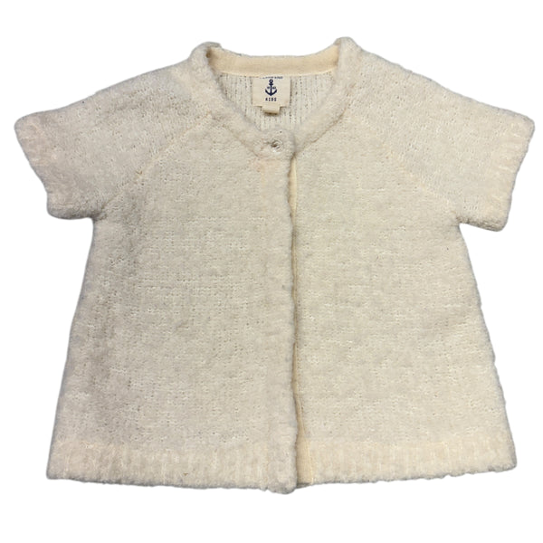 Land's End | White Knit Short Sleeve Cardigan | 6