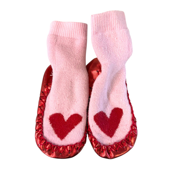 Hanna Andersson | Heart Slipper Socks | 5-7 Toddler