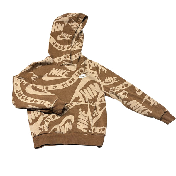 Nike | Brown + Tan Print Hoodie | XS (6/7)