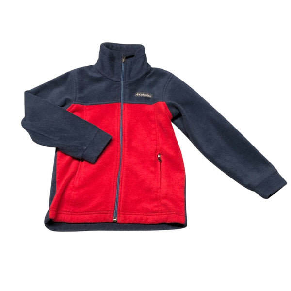 Columbia | Navy Blue + Red Fleece Jacket | S (6/7)