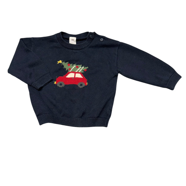 H&M | Navy Christmas Sweater | 12M
