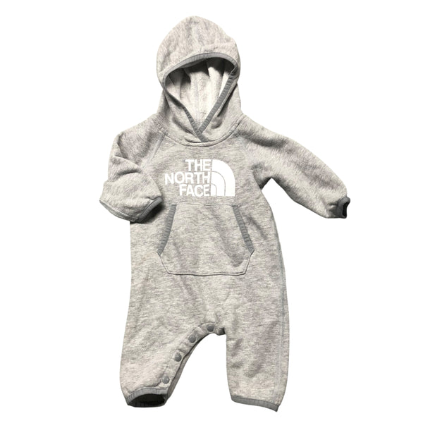 North Face | Grey Sweatshirt Playsuit | 0-3m