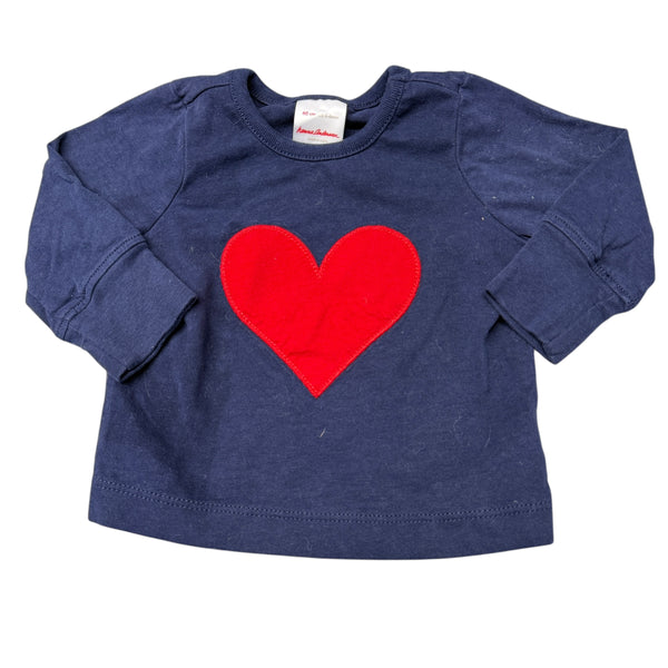 Hanna Andersson | Heart Longsleeve | 3-6m