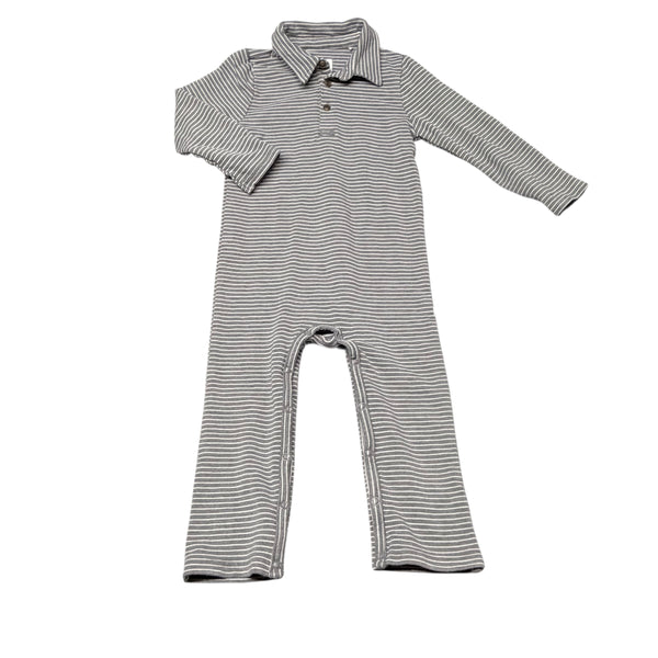 Little Sleepies | Striped Collared Playsuit | 18-24 months