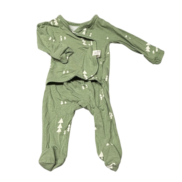Bonsie | Green Tree Footie Pajamas | Newborn