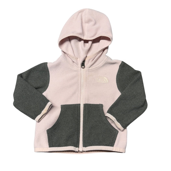 North Face | Light Pink and Grey Fleece Jacket | 3-6m