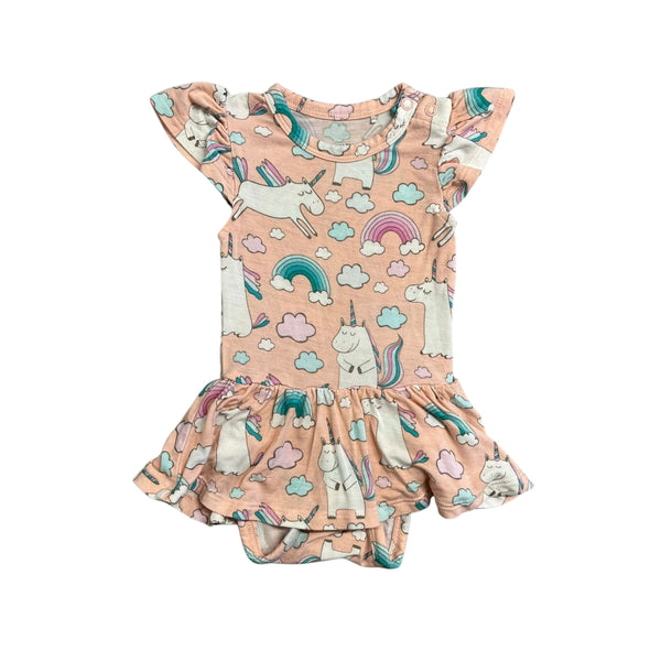 Posh Peanut | Bamboo Unicorn Dress | 0-3m