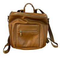 Fawn Leather Diaper Bag Backpack