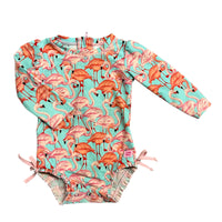 Ruffle Butts | Flamingo Swim Suit | 12-18m