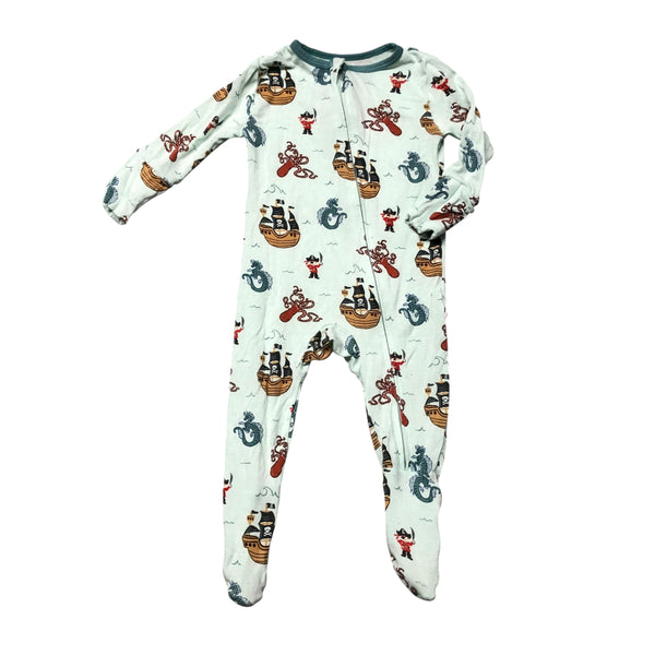 Free Birdees | Pirate Bamboo Footy Pajamas | 3-6