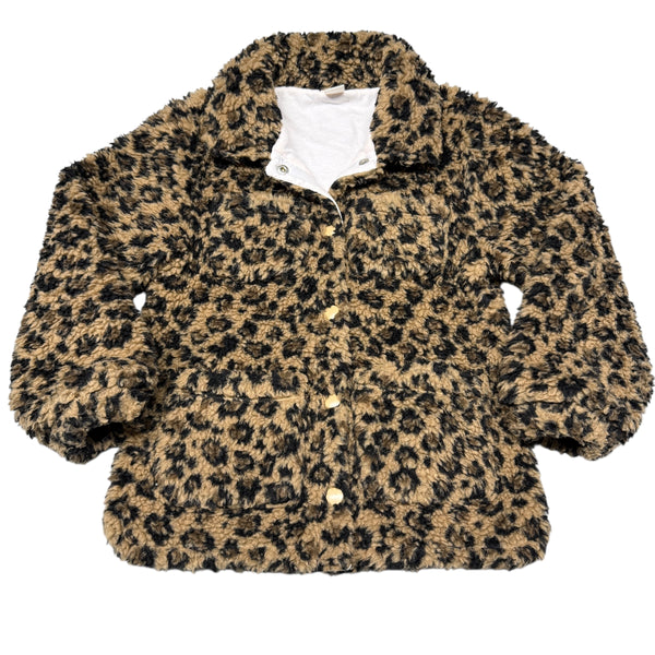 Crewcuts | Leopard Sherpa Coat | 4-5t
