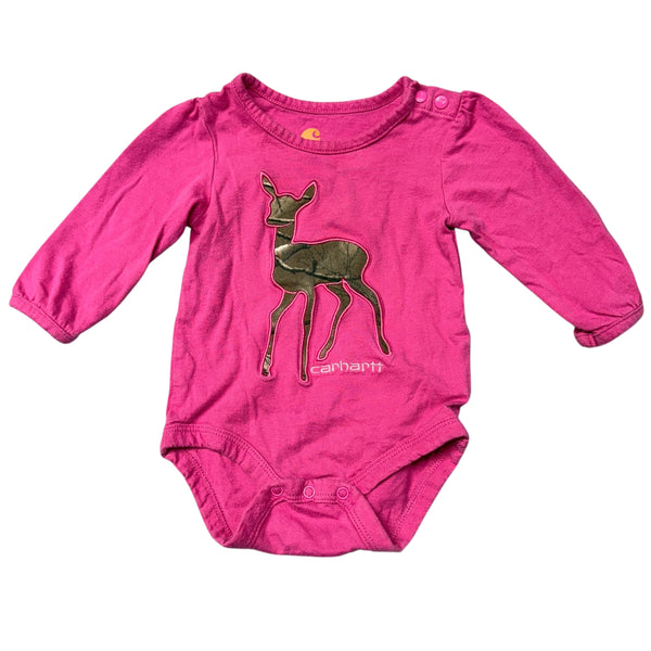 Carhartt | Hot Pink Deer Onesie | 3m