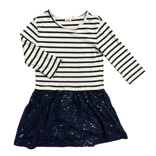 Gap | Sequin & Stripe Dress | 4-5t