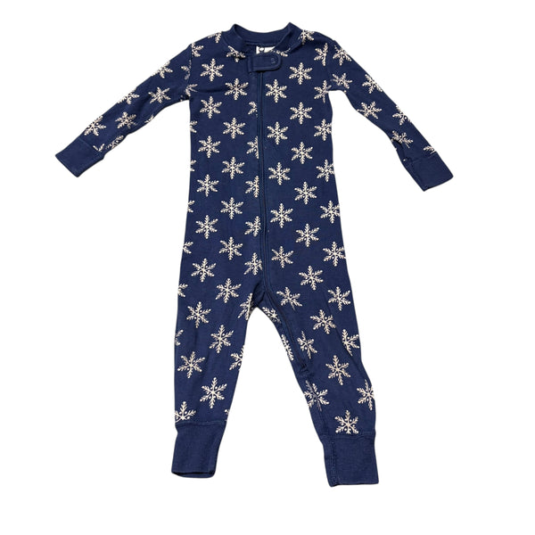 Hanna Andersson | Navy Snowflake Playsuit | 18-24 mos