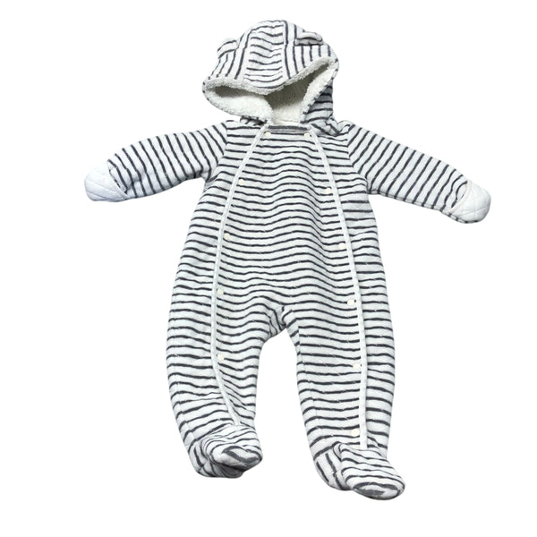 Nordstrom | Striped Fleece Lined Bunting | 12M