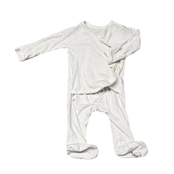 Bonsie | White Footie Pajamas | 0-3 Months