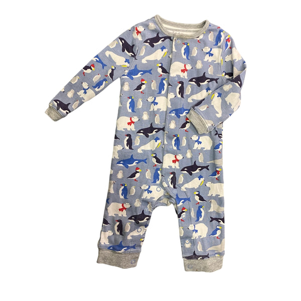 Boden | Winter Animals Playsuit | 3-6m