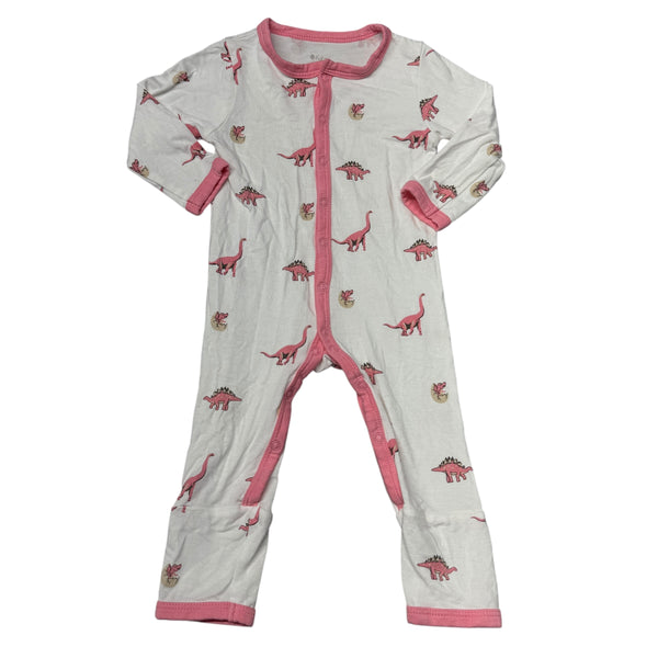 Kyte | Pink Dinosaur Playsuit | 3-6m