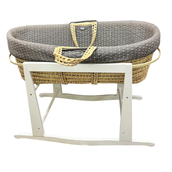 Moses Basket With Rocking Stand w/ pad (needs sheet)