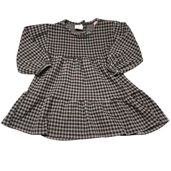 Zara | Grey and Black Plaid Dress | 2-3t