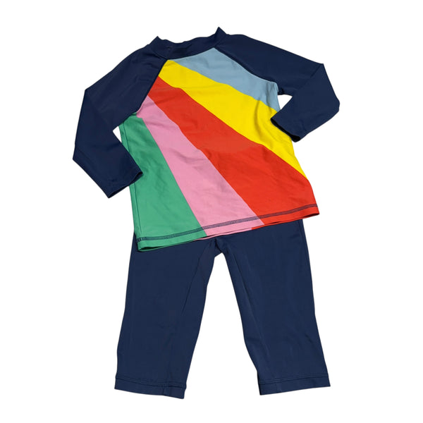 Mini Boden | Rainbow Navy Swimset | 5-6