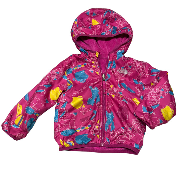North Face | Pink Animal Print Reversible Coat | 18-24m