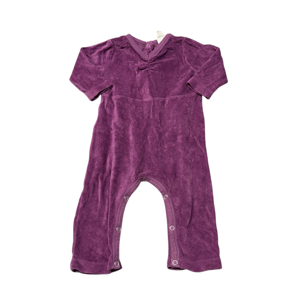 Kate Quinn | purple Velour Playsuit | 3-6m