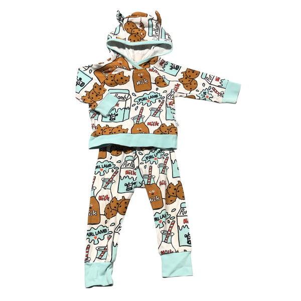 Purl Lamb | Hooded Milk and Cookies Set | 12-18m
