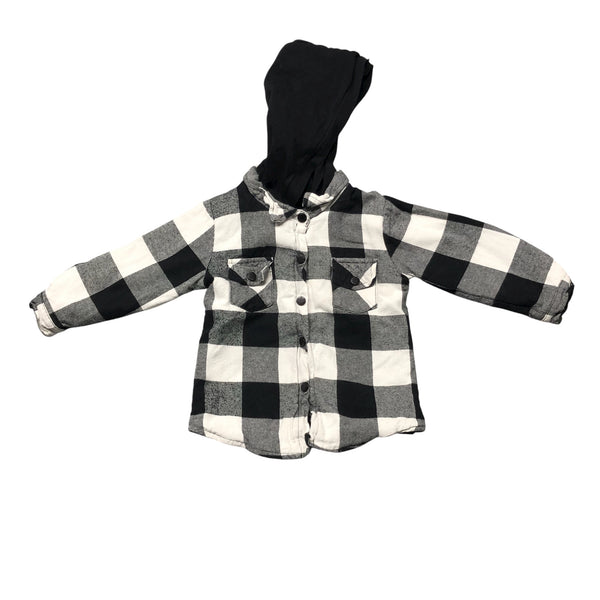 Little Bipsy | Hooded Plaid Button-up | 12-18m