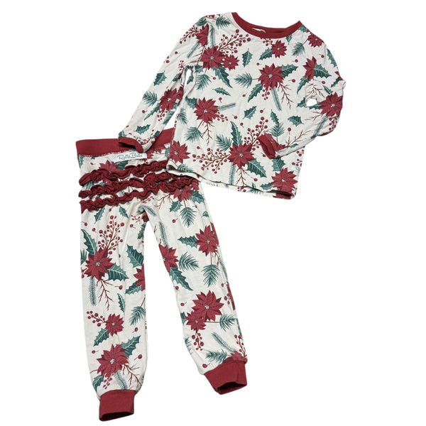 Ruffle Butts | Floral Christmas Pajamas | 3T