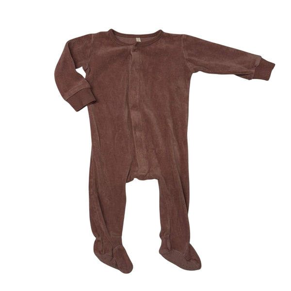 Quincy Mae | Velour Sleeper  | 6-12m
