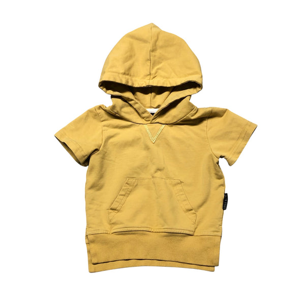 Little Bipsy | Yellow Short Sleeve Hoody | 12-18m
