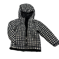 North Face | Black and White Plaid Reversible Winter Coat | 2T