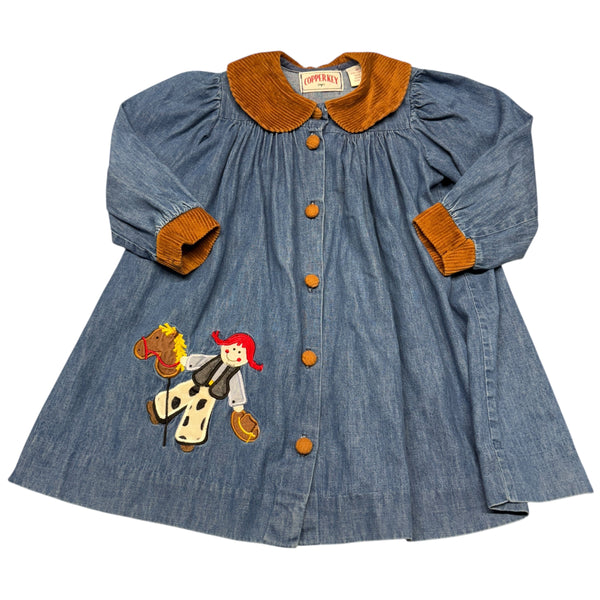 Copper Key | Cowgirl Chambray Dress | 4t
