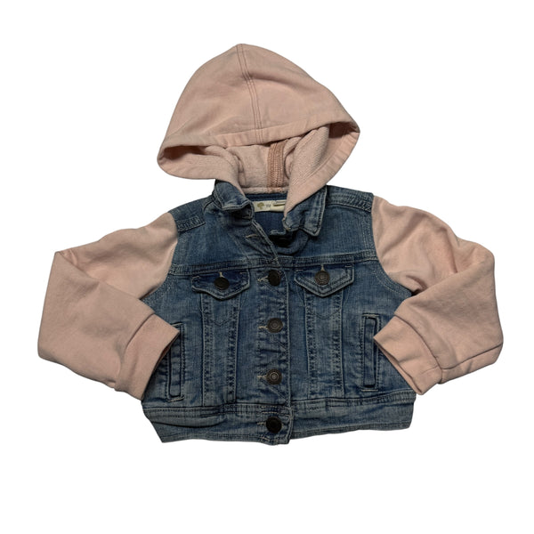 Tucker + Tate | Pink Hooded Denim Jacket | 2T