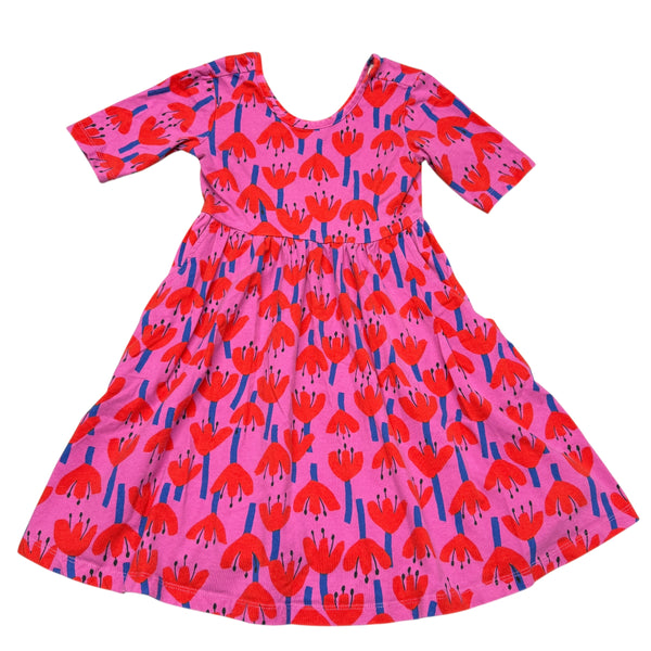 Hanna Andersson | Pink Floral Dress | 6-7