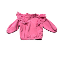 Zara | Ruffle Pink Sweatshirt | 18-24m