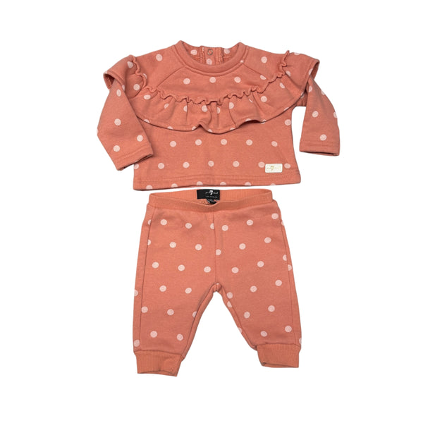 7 For All Mankind | Pink Matching Sweat Set | 0/3m