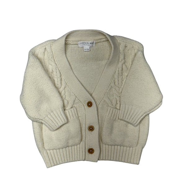 Grayson mini | Cable Knit Cardigan | 0-3m