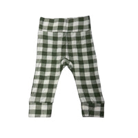 Larkspur | Green Gingham Leggings | 6-12m