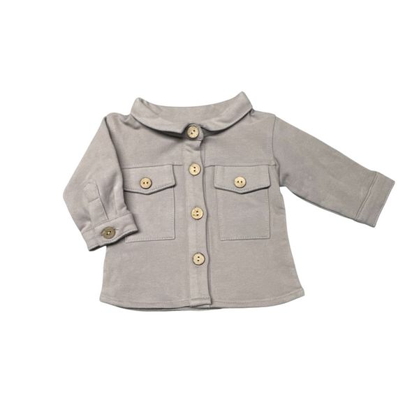 Mebie Baby | Gray Shacket | 0-3M