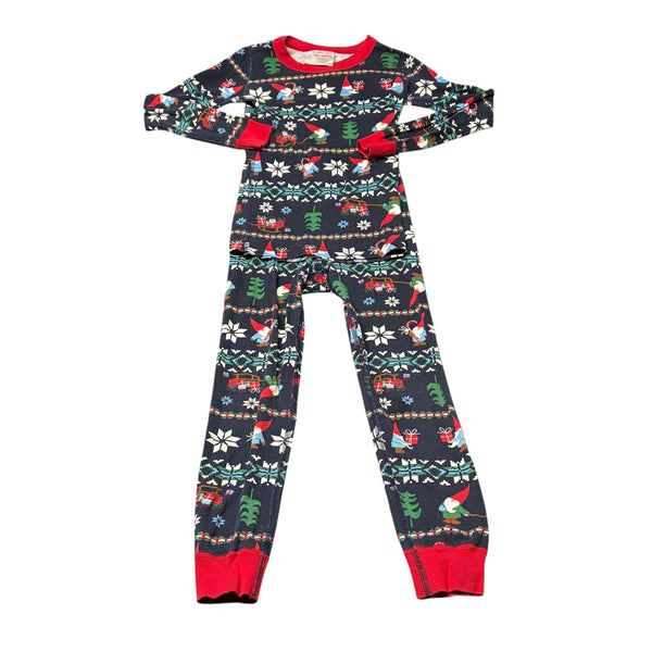 Hanna Andersson | Dark Blue Gnome Christmas Pajama Set | 6-7